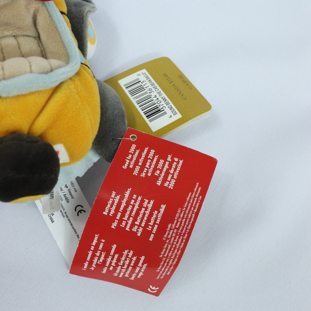 Disney Who Framed Roger Rabbit Benny The Cab Plush Bean Bag w/ Tags NO SOUND 6" - Picture 9 of 9
